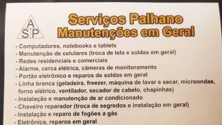 oficina de conserto de aspiradores de po curitiba Servicos Palhano conserto de maquinas de lavar, microondas, freezer, eletronicos em geral